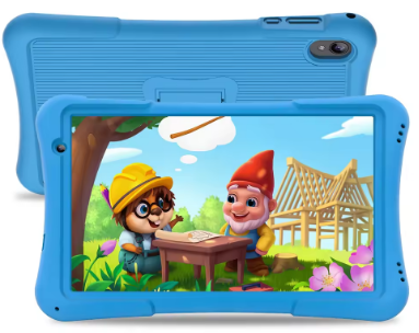 PRITOM 10 inch kids tablet Android 12, 4GB(2+2)+32GB, Quad Core, 6000 mAh, WiFi 6, Dual Camera, Bluetooth, Toddler Tablet