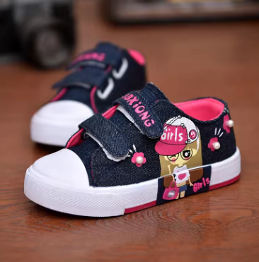 Children's Canvas Shoes Soft Bottom Fashion Kids Casual Sports Running Shoe Non-slip Breathable Toddler Flat Sneakers 21-38 Size